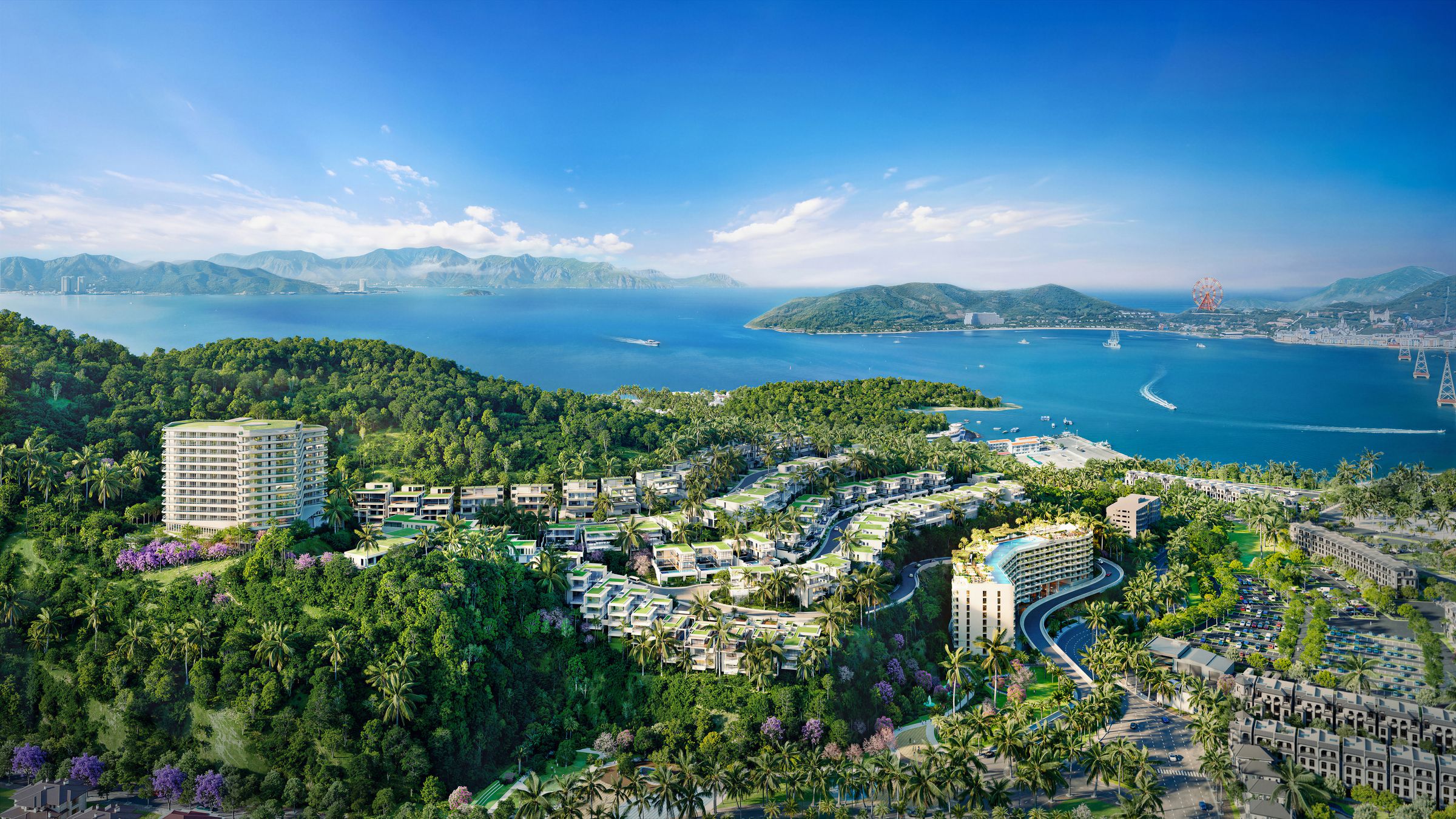 Phối cảnh tổng thể Anh Nguyễn Ocean Front — Bird View chính thức