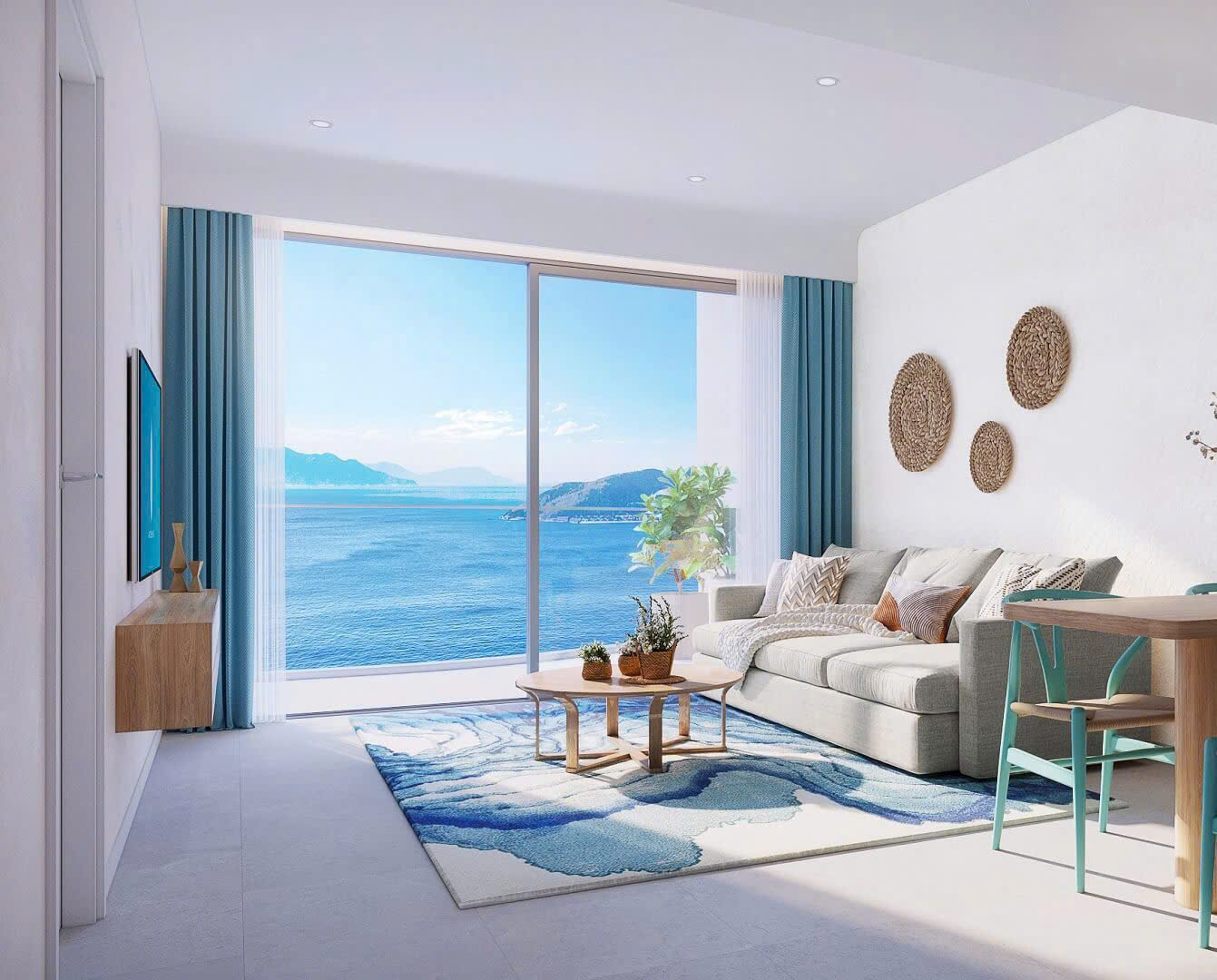 Phòng khách view biển trực diện